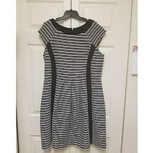 Dress Barn Black & White Striped Dress